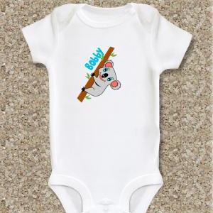 Baby Clothes, Baby Onepiece, Personalized, White..