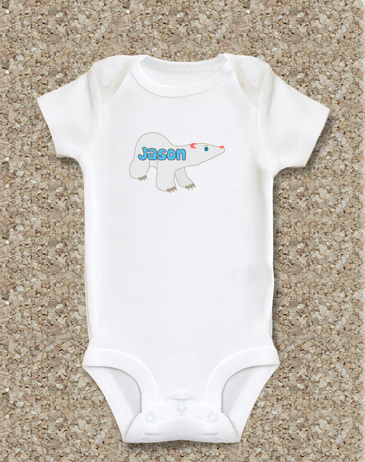 Baby Clothes, Baby Onepiece, Personalized, White Cotton Onesie Short Sleeve, Bodysuit, Baby Shower